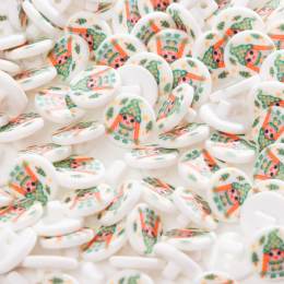 Bouton fille neige sapin - 408