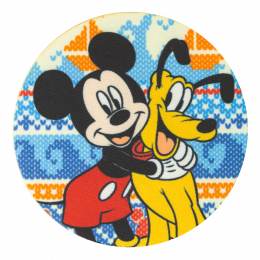 Mickey et Pluto 7,5cm - Thermo et autocollant - 408