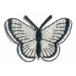 Thermocollant papillon beige et noir 3,5 x 5 cm - 408