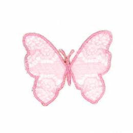 Thermocollant papillon rose 5,5 x 4,5 cm - 408