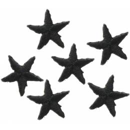 Mini étoiles thermocollantes noire 1,2cm X 1,2cm - 408