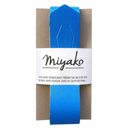 Anse de sac Miyako en cuir bleu mikonos - 408