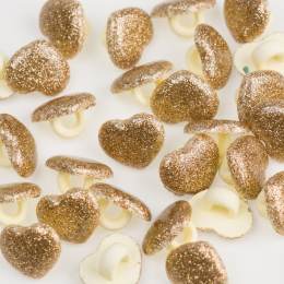 Bouton coeur dor&eacute; &agrave; queue - 408