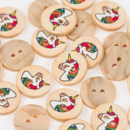 Bouton enfant licorne - 408