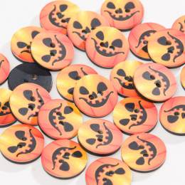 Bouton halloween citrouille - 408