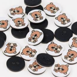 Bouton enfant ourson - 408