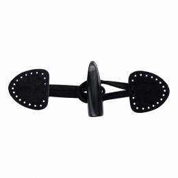 Brandebourg noir suédine imitation corne - 408