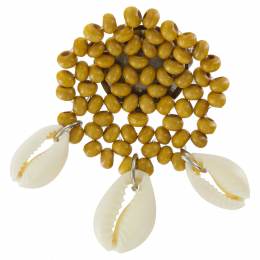 Breloque perles et coquillages 55x35 - 408