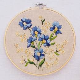 Kit Duftin broderie traditionnelle bouquet bleu - 448