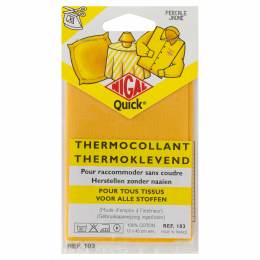 Percale souple thermocollant jaune - 46