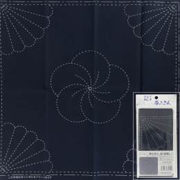 Coupon tissu sashiko navy - 468