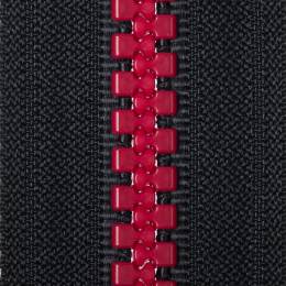 Zipper bicolore noir/rouge 20cm x2 - 468