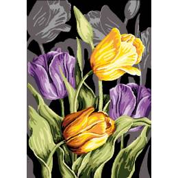 Canevas antique Luc 32/50 - tulipes - 47