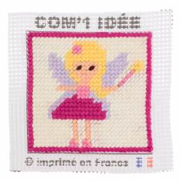 Kit canevas enfant soudan 20x20 Com'1 Id&eacute;e f&eacute;e - 1000