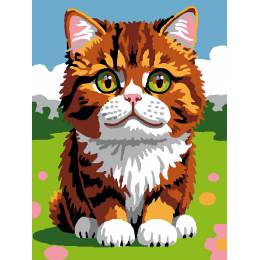 Kit Canevas Luc blanc 20/25cm - chat - 47