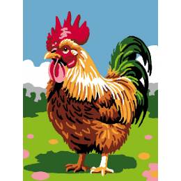 Kit Canevas Luc blanc 20/25cm - coq - 47