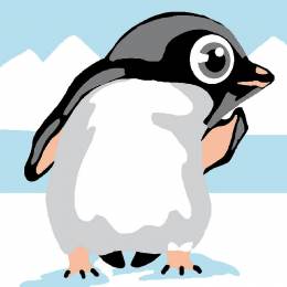 Kit canevas soudan enfant Pingouin - 47