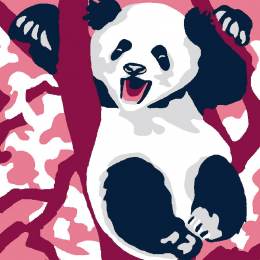 Kit canevas soudan enfant panda - 47