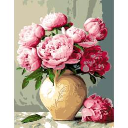 Canevas Luc antique 50/65 - pivoines - 47
