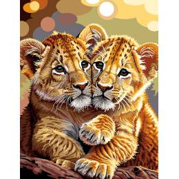 Canevas Luc antique 50/65 - c&acirc;lin de lionceux - 47