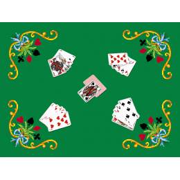 Kit tapis jeu de carte en feutrine verte 45/65 - 47