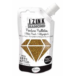 Izink diamond peinture paillette doré bronze - 470