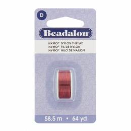 Fil pour perle nymo beadalon 0,30 rouge 58,5m - 481