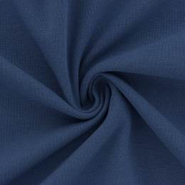 Tissu jersey épais - bord côte bleu - 489