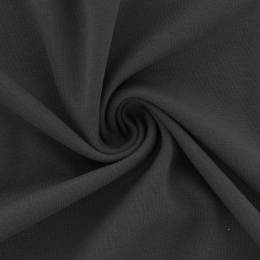 Tissu jersey épais - bord côte gris anthracite - 489