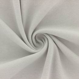 Tissu jersey épais - bord côte gris perle - 489