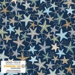 Tissu Stof Fabrics True blue sea - 489