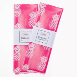 Lot de 2 coupons de tissu Fryett's enduit pineapple pink - 492
