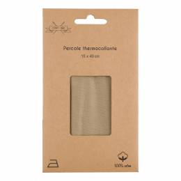 Percale coton thermocollante 40x15 camel - 498