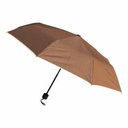 Parapluie pliant bicolore marron - beige - 50