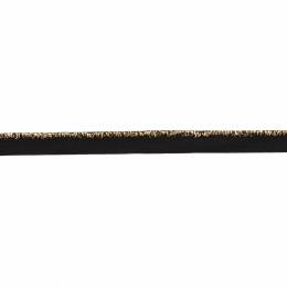 Passepoil élastique noir lurex doré 9 mm - 53