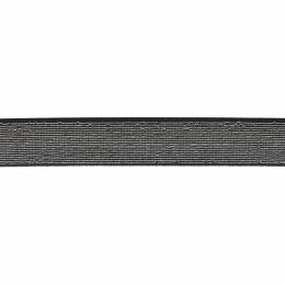 Élastique lurex noir argent 18 mm - 53