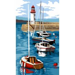 Canevas 45 x 65 cm - les amarres du phare - 55