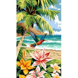 Canevas l�&icirc;le aux colibris - 55