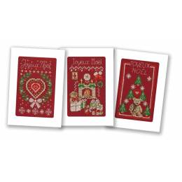 Kits - 3 cartes de vœux assorties "Joyeux Noël" - 55