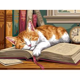 Canevas - chat marque page - 55