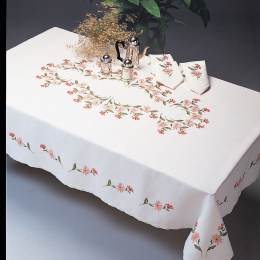 Nappe carrée coton blanc 90/90 sans dentelle - 55