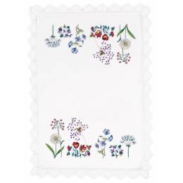 Nappe carrée coton blanc 90/90 sans dentelle - 55