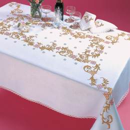 Nappe coton blanc 160 ronde - 55