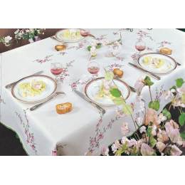 Nappe coton blanc 160 ronde - 55