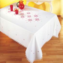 Nappe rectangle coton blanc 140/170 sans dentelle - 55