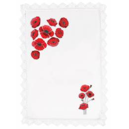 Serviette 30/30 coton blanc sans dentelle - 55