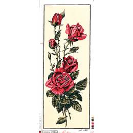 Canevas 25/60 -planche de 2- Roses rouge - 55