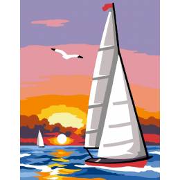 Kit canevas pénélope -bateau - 55