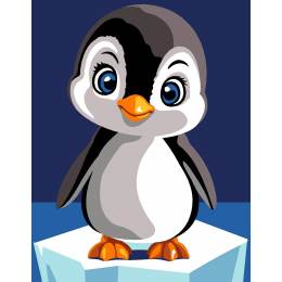 Kit canevas pénélope -pingouin - 55