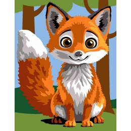 Kit canevas pénélope -renard - 55